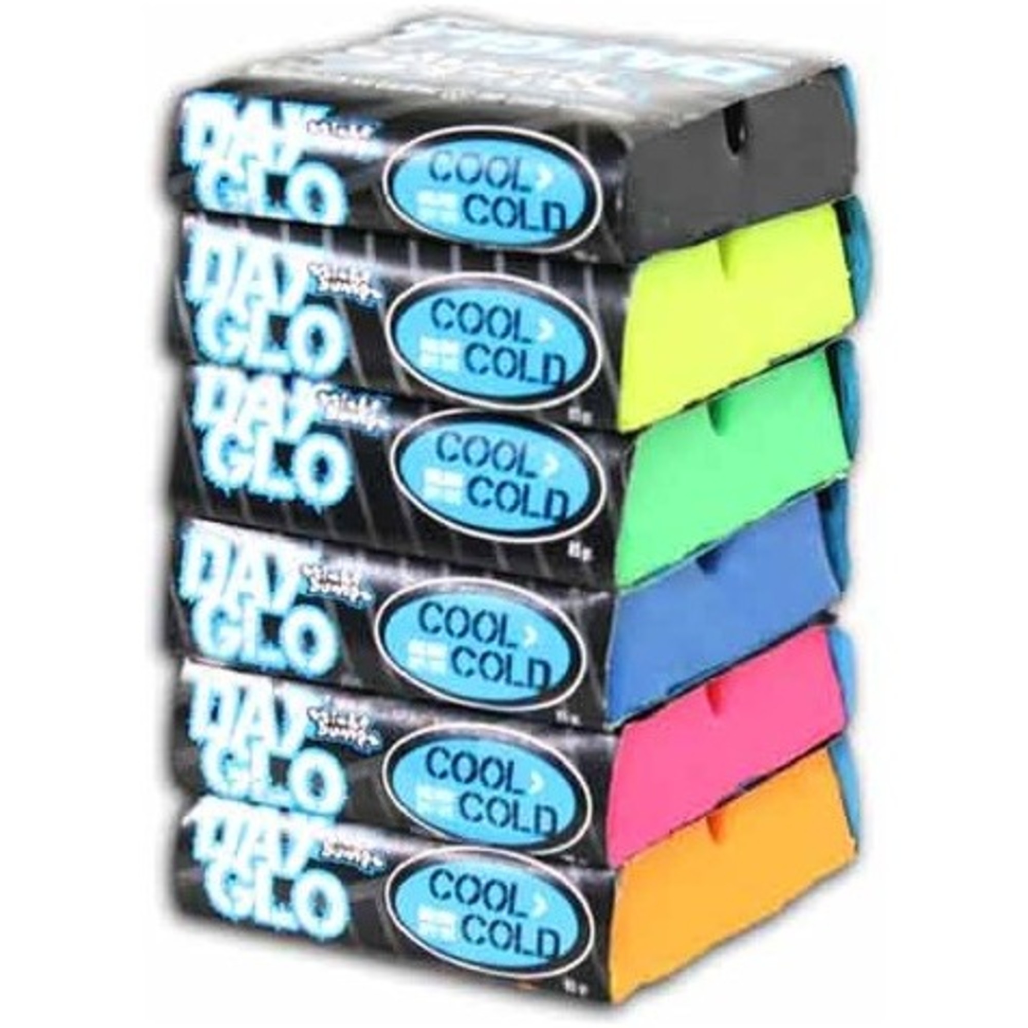 Sticky Bumps Day Glo Board Wax Cool/Cold Single Boardsports Surfing