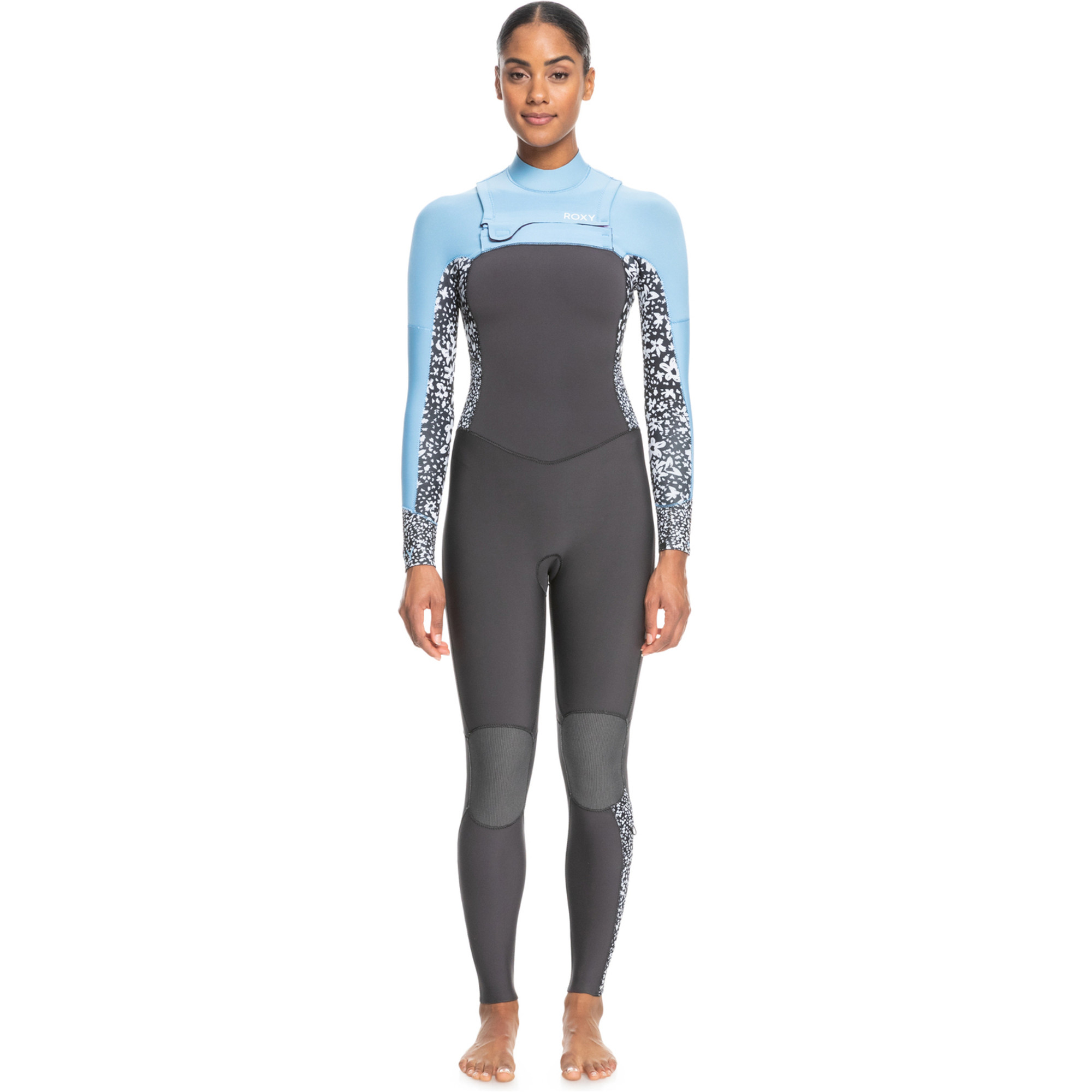 2023 Roxy Womens Swell Series 3/2mm Chest Zip Wetsuit ERJW103122 Jet