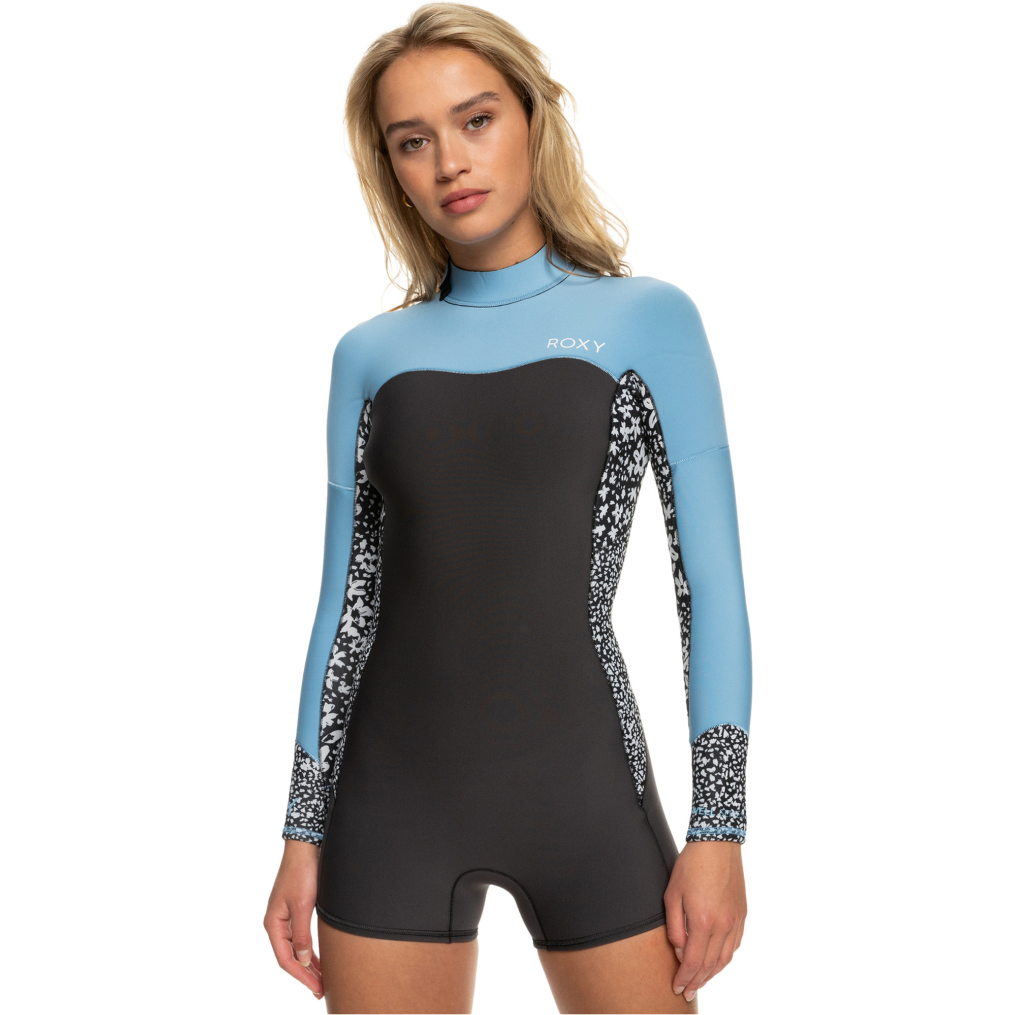 2024 Roxy Womens Swell Series 2mm Long Sleeve Back Zip Shorty Wetsuit ...