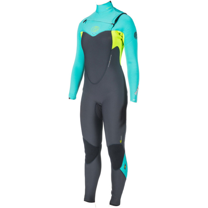 Rip Curl Ladies Flashbomb 3/2mm GBS Chest Zip Wetsuit Turquoise WSM4EG