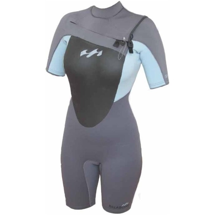 Billabong Synergy 2mm Ladies CHEST ZIP GBS Shorty Wetsuit G42G07