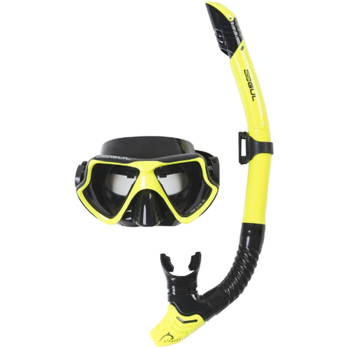 2020 Gul Taron Adult Mask & Snorkel Set in Yellow / Black GD0001