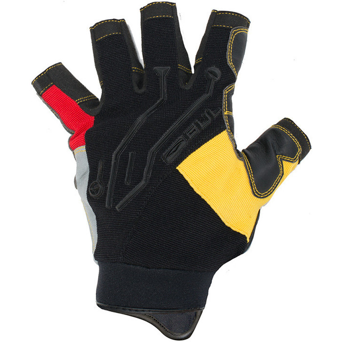 Gul EVO2 Pro Short Finger Summer Sailing Glove Black / Yellow GL1288
