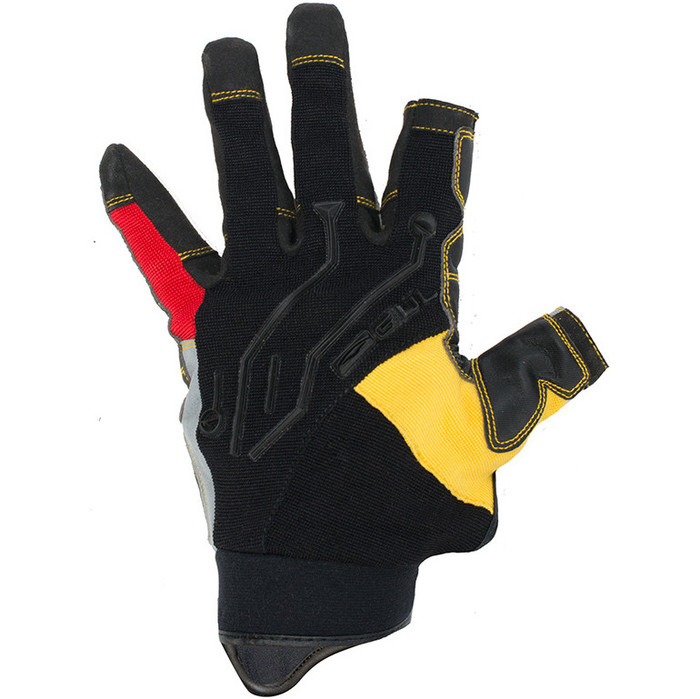 Gul EVO2 Pro 3 Finger Summer Sailing Glove Black / Yellow GL1290