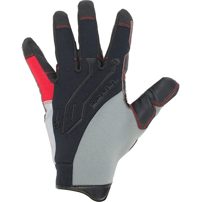 Gul EVO2 Pro Long Finger Winter Sailing Glove Black / Red GL1293