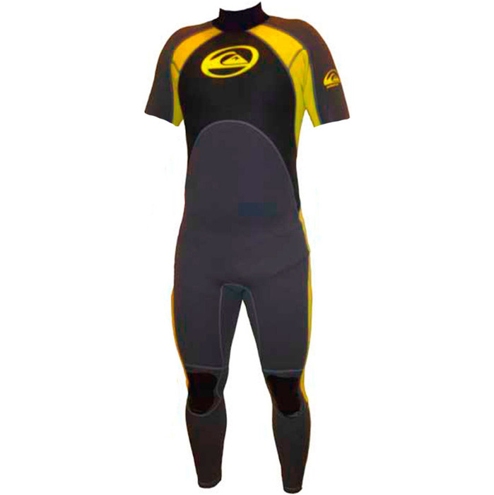 Quiksilver GS Mens 2mm Short Arm Wetsuit in Grey/Yellow GS55AS 2ND