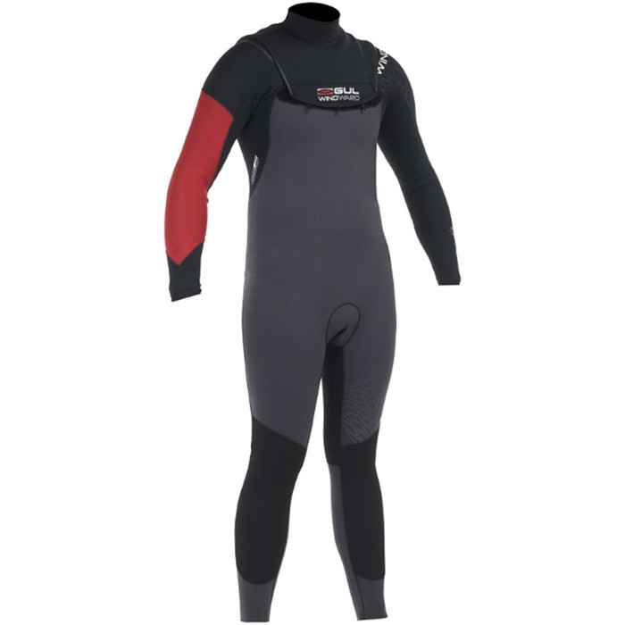 Gul Profile CZ 3/2mm Zip-Free Wetsuit in Black / Graphite / Red PR1238