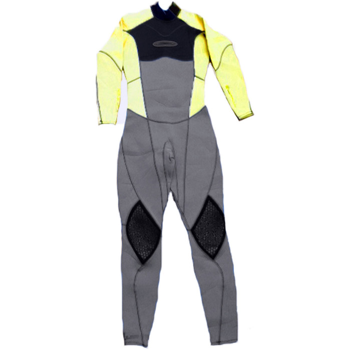 Gul Contour 3/2mm Steamer Wetsuit in GREY/YELLOW - 2ND
