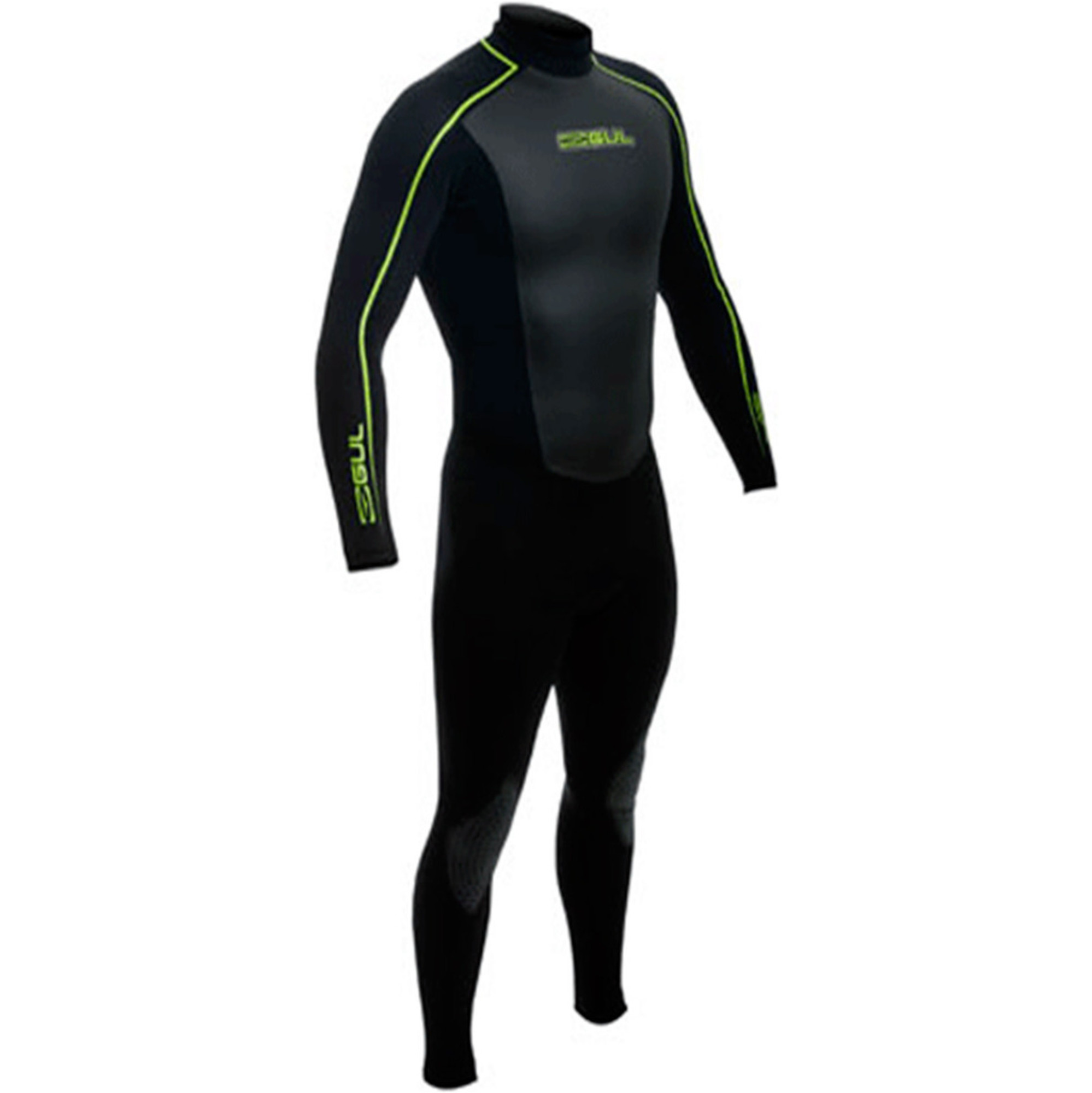 Gul Response 3/2mm Junior Steamer Wetsuit RE1304 in BLACK/LIME 2ND