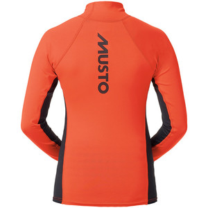Musto Junior Long Sleeve Rash Vest Fire Orange / Black KS106J2