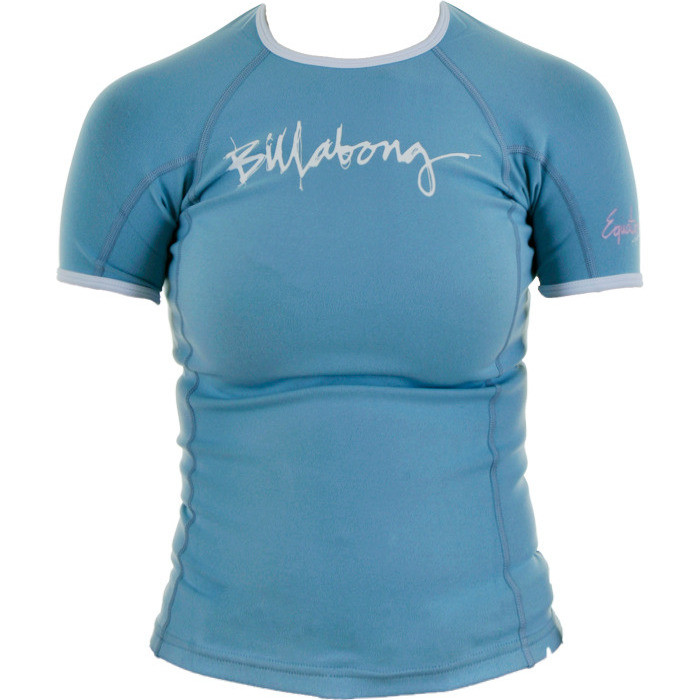 Billabong Equator Ladies Split Short Sleeve Neo Top BLUE R4EQ08