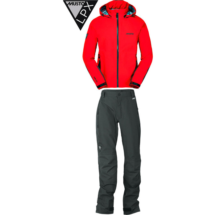 2014 Musto LPX Jacket SL0012 & Trouser SL0021 COMBI SET in Red/Dark Grey