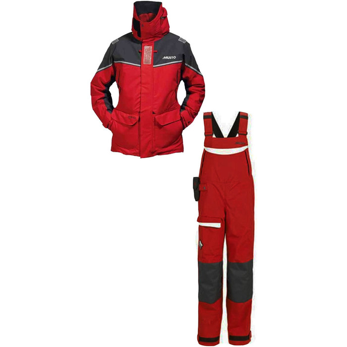 Musto MPX Offshore Ladies Jacket SM151W2  + MUSTO BR2 OFFSHORE Dropseat TROUSER SB004W1 RED