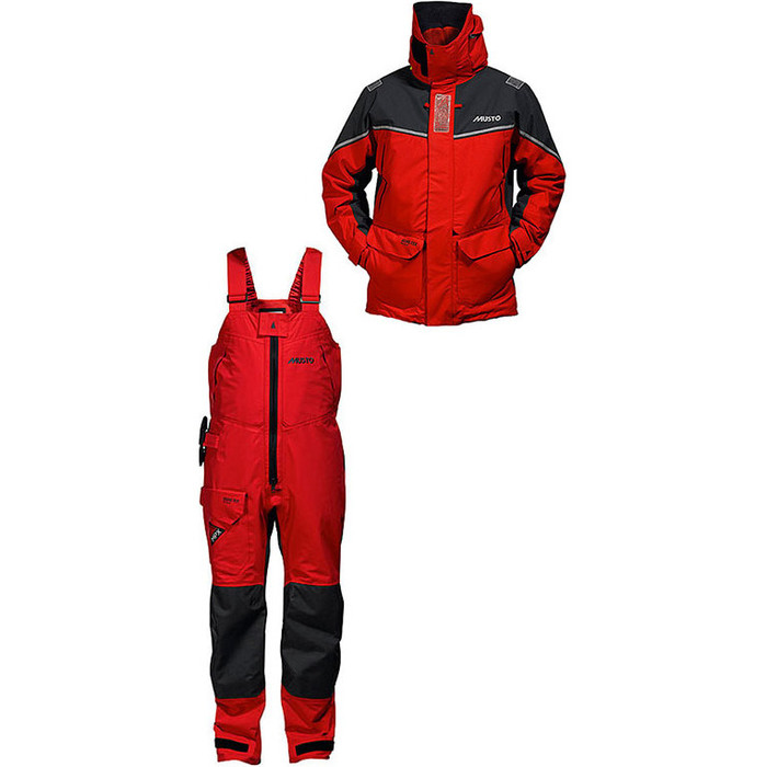 MUSTO MPX GORETEX Offshore Jacket SM1512 + Trouser SM1505 Combi Set RED