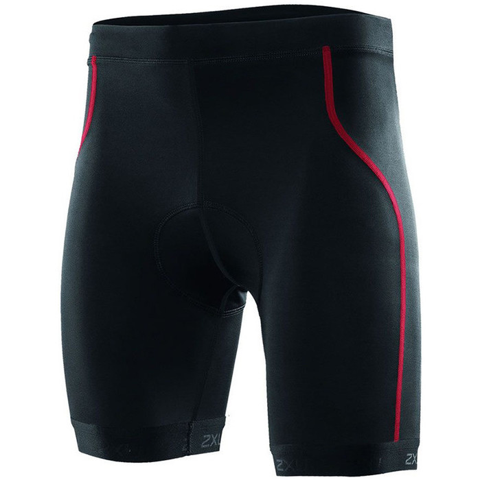 2014 2XU Active Tri Shorts in BLACK/Neon Red MT2717