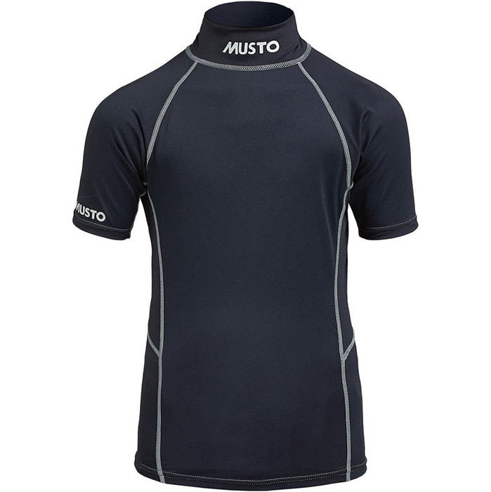 Musto Junior Short Sleeve Rash Vest Black / Silver KS107J1/KS107JO
