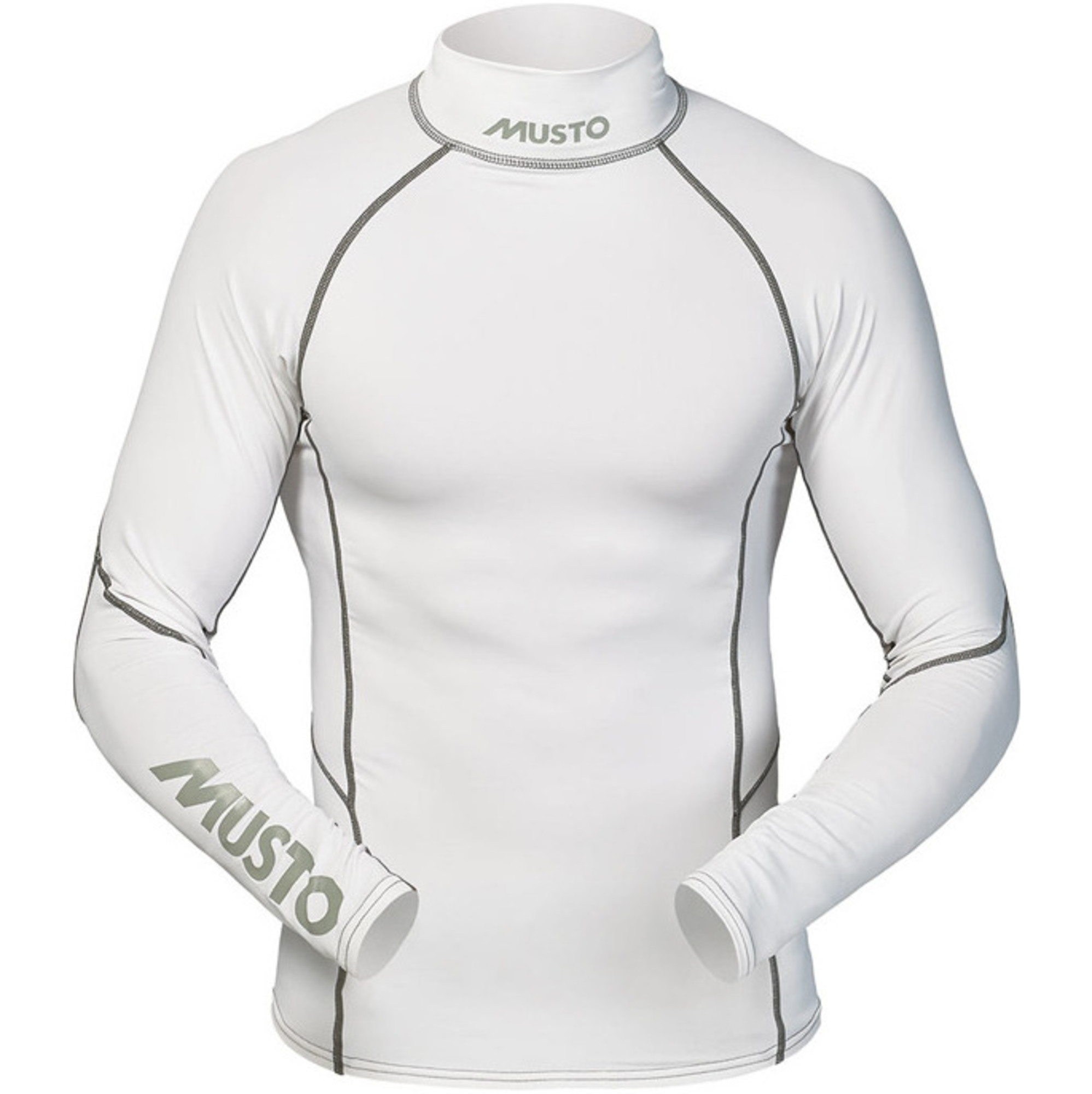 Musto LONG Sleeve Rash Vest in White / Silver SO1061 Wetsuits Rash