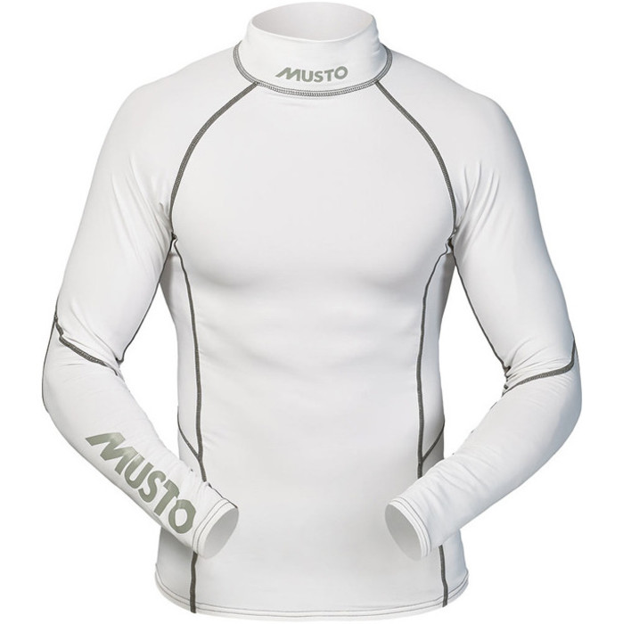 Musto LONG Sleeve Rash vest in White / Silver SO1061