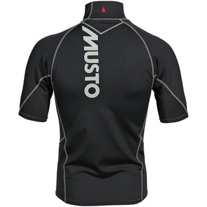 Musto Mens Short Sleeved Rash Vest in Black / Silver SO1071