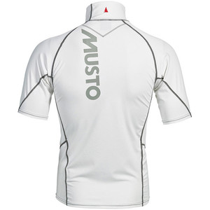 Musto Mens Short Sleeved Rash Vest in White / silver SO1071
