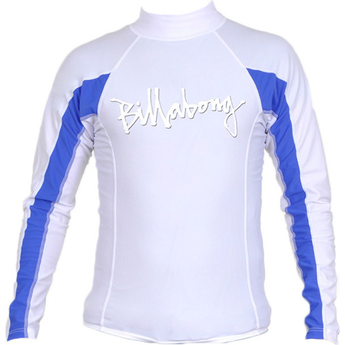 Billabong Wallbanger Long Sleeve Rash Vest White / Blue P4MY53