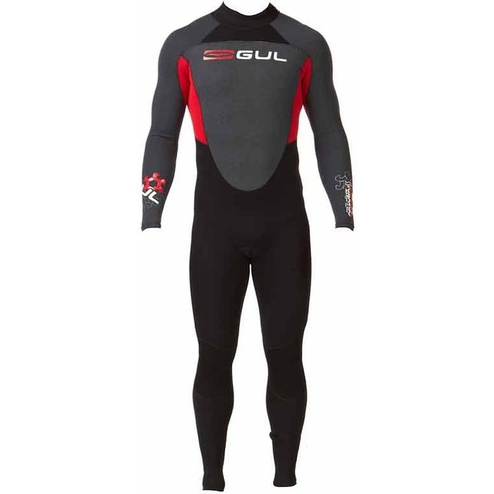 Gul Response 5/3mm BACK ZIP GBS Wetsuit Black / Graphite / Red RE1213-A3