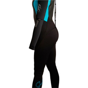 Gul Response Ladies 3/2mm Flatlock Convertible Wetsuit Black / Turquoise RE2309