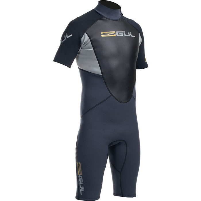 Gul Response 3/2mm Mens Shorty Wetsuit in Graphite Silver RE3319