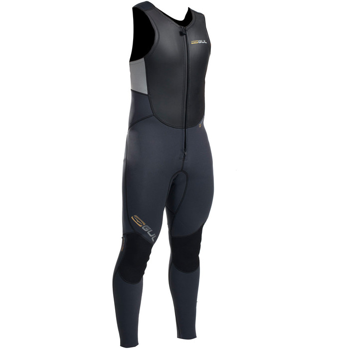 Gul Response Mens 3mm Long John Wetsuit in Graphite / Silver   RE4313