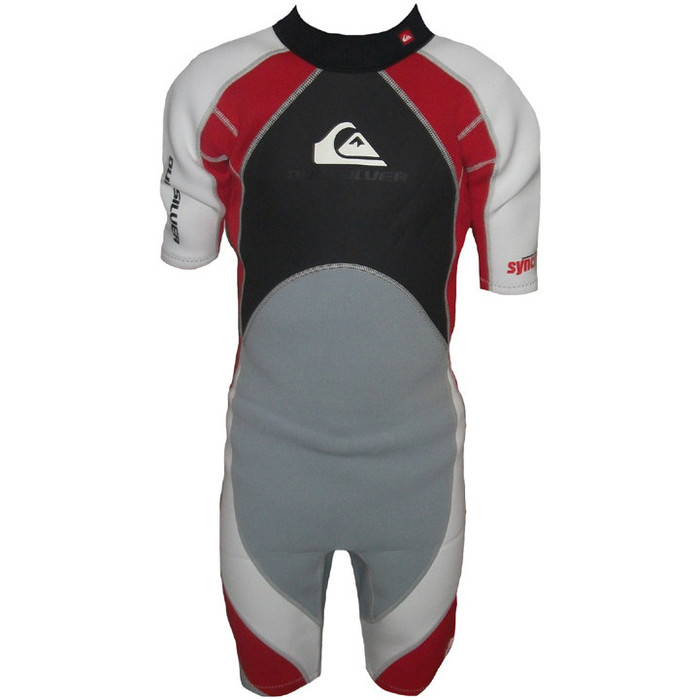 Quiksilver Syncro 2mm Shorty Wetsuit SY65AS Black/Red / Grey