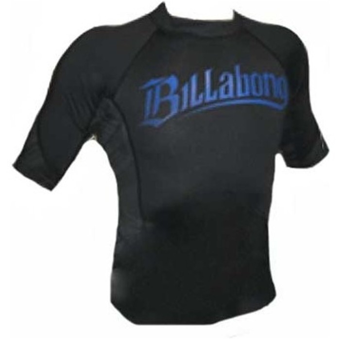 Billabong Short Sleeved Revolution Rash Vest in Black A4MY03