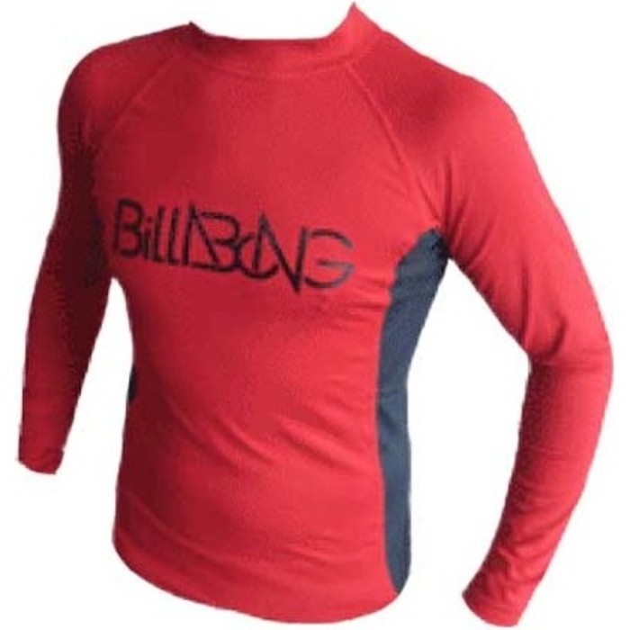 Billabong Junior Revolution Long Sleeved Rash Vest in True Red B4MY10