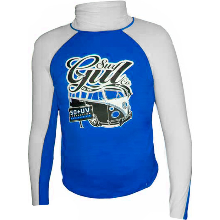 Gul Junior Camper Long Sleeve Rash Vest BLUE RG0333