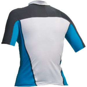 Gul Junior Short Sleeve Rashguard in WHITE/BLUE RG0341