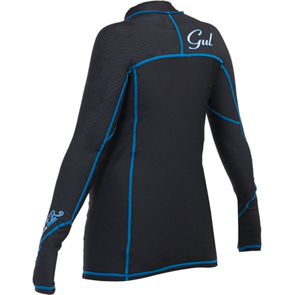 Gul Womens Viper Recore Long Sleeve Thermal Rash Vest Black RG0359
