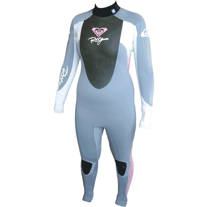 Roxy Ladies Syncro 5/4/3mm Back Zip Wetsuit SY06WS GREY/WHITE/PINK Warehouse 2nd