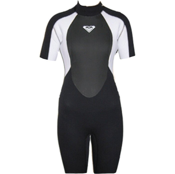 Roxy Syncro 2mm Shorty Wetsuit in BLACK/WHITE