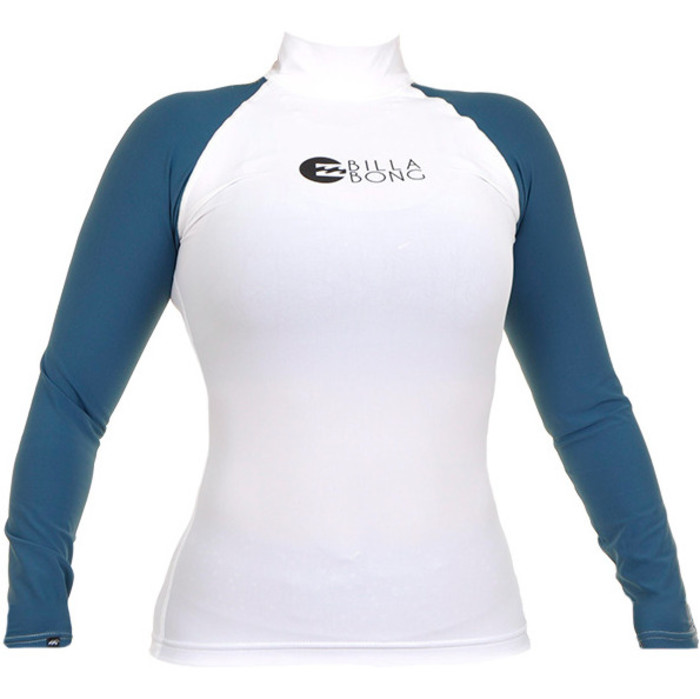 Billabong Ladies Logo In Long Sleeved Rash Vest Aquamarine S4GY02
