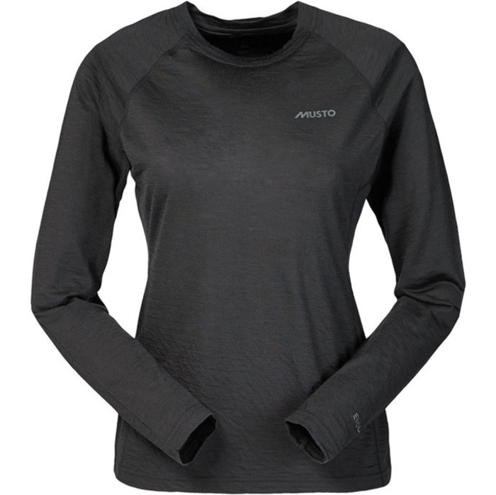Musto Ladies Evolution Merino Long Sleeved T-Shirt CARBON SE1770