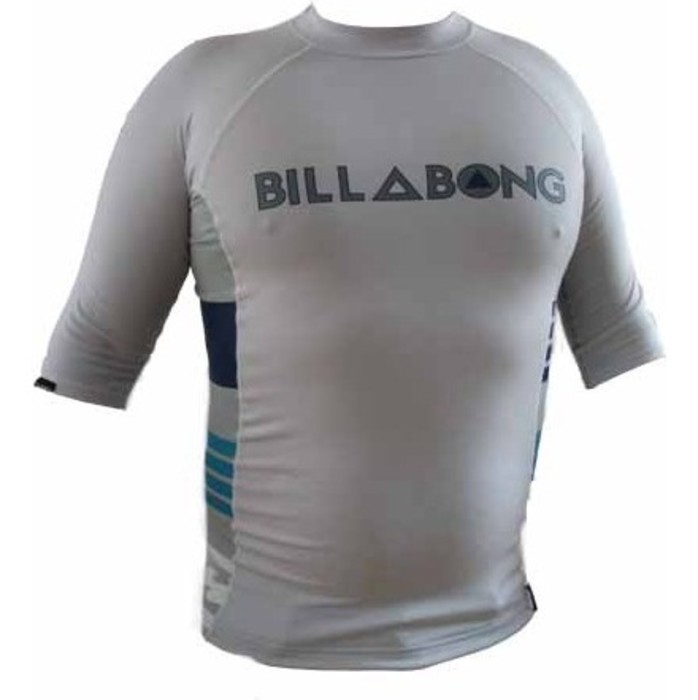 Billabong SIDEWAYS Short Sleeved Rash vest in White J4MY09