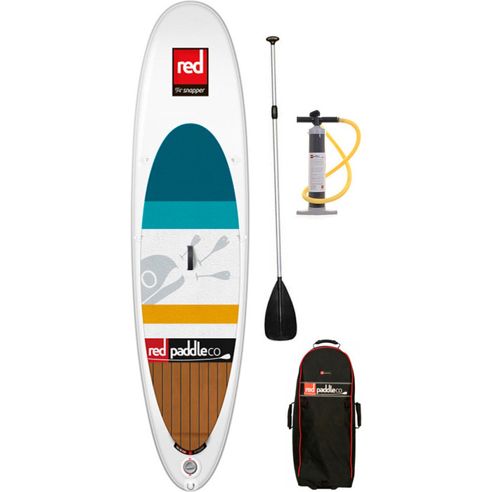 RED PADDLE CO 9'4 SNAPPER KIDS INFLATABLE STAND UP PADDLEBOARD  - White + BAG, PUMP, PADDLE & LEASH