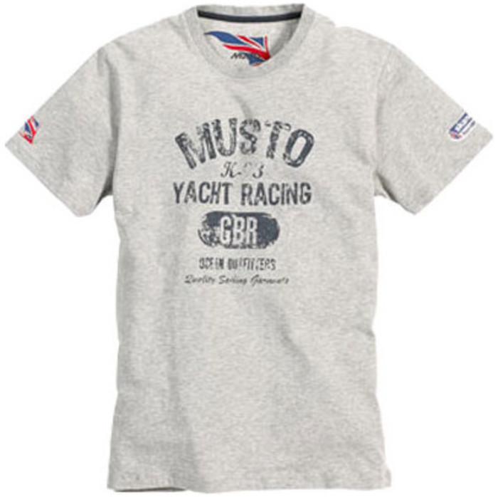 Musto TEAM GBR Racing T Shirt in Grey Marl STGBR0250