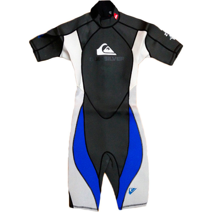 Quiksilver Syncro Windsurf 2/2mm Shorty Wetsuit SW65AS BLACK/BLUE / GREY