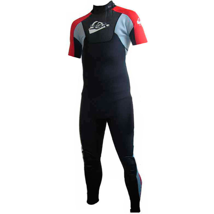 Quiksilver Syncro 2mm Short Sleeve Steamer Wetsuit RED/BLACK/GREY