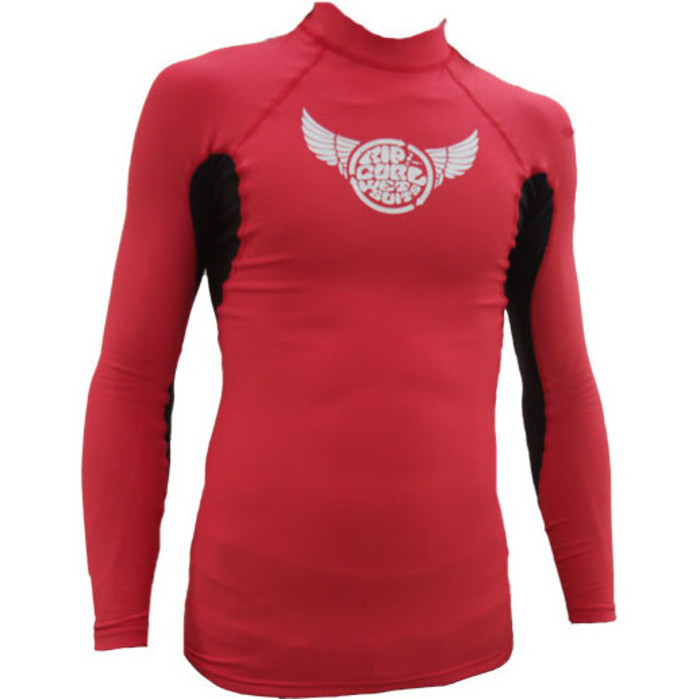 Rip Curl Long Sleeved Wetsoul Bamboo Rash vest W203SM in RED