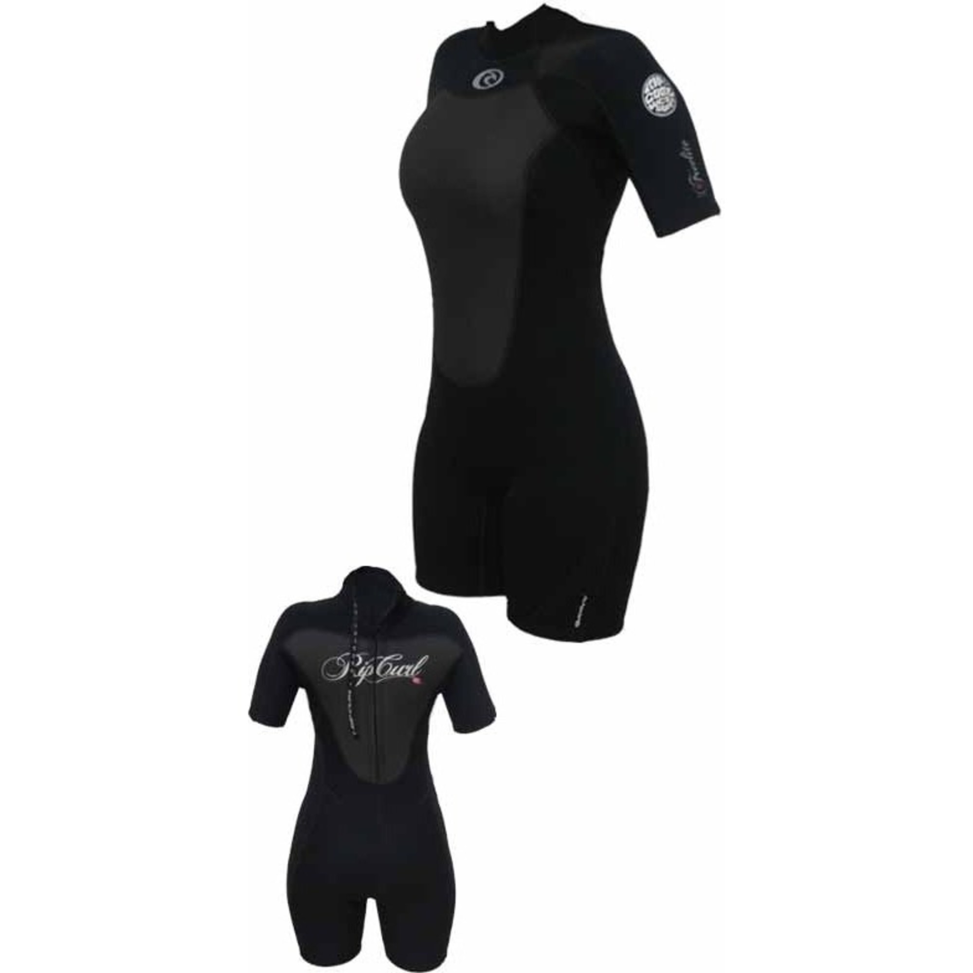 Rip Curl Ladies Freelite Spring Shorty Wetsuit BLACK WSPXCW Wetsuits