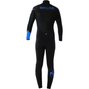 Rip Curl E-Bomb  4/3mm GBS Chest Zip Wetsuit in BLACK / Blue WSM4BE