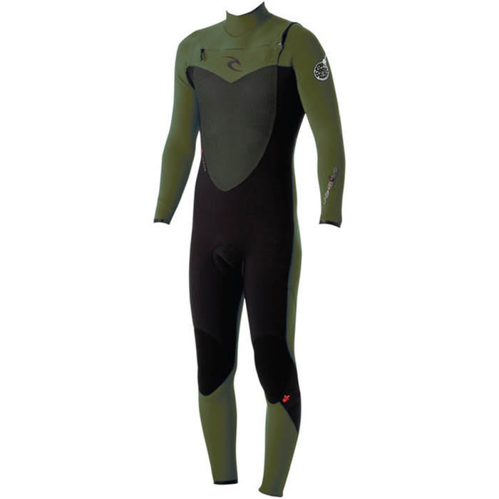 Rip Curl Flashbomb 2mm GBS CHEST ZIP Wetsuit in Black / Fatigue WSM4LF