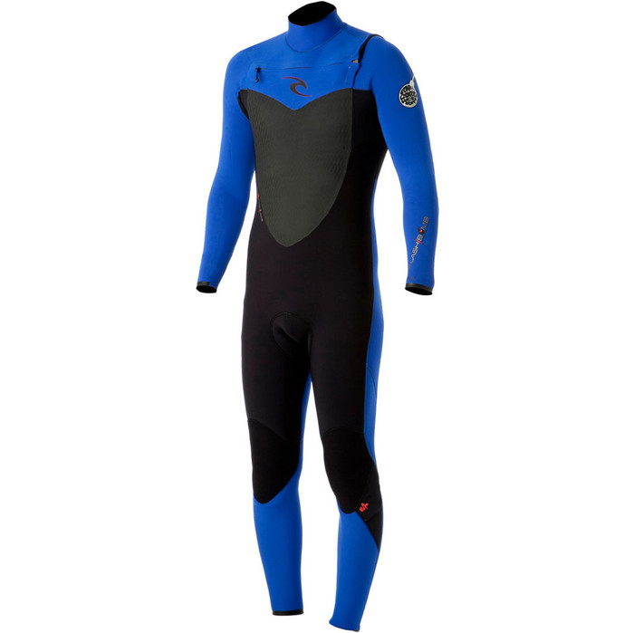 Rip Curl Flashbomb 2mm GBS CHEST ZIP Wetsuit in Black / BLUE WSM4LF