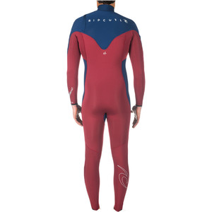 Rip Curl E-Bomb Pro 5/3mm ZIP FREE Wetsuit in Burgundy WSM4PE